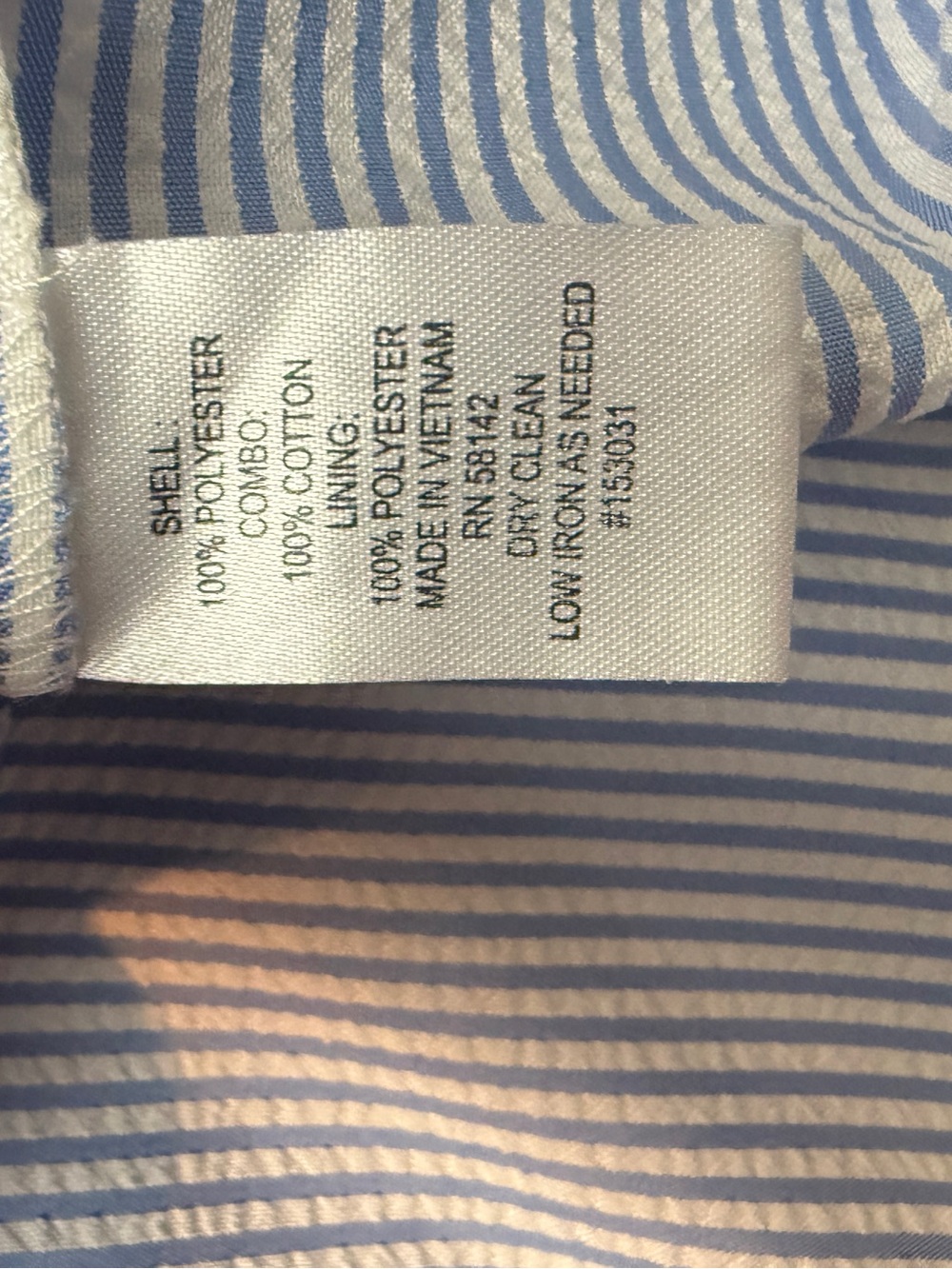 London Style White Eyelet Top Blue Striped Midi Dress size 18 - Picture 6 of 7